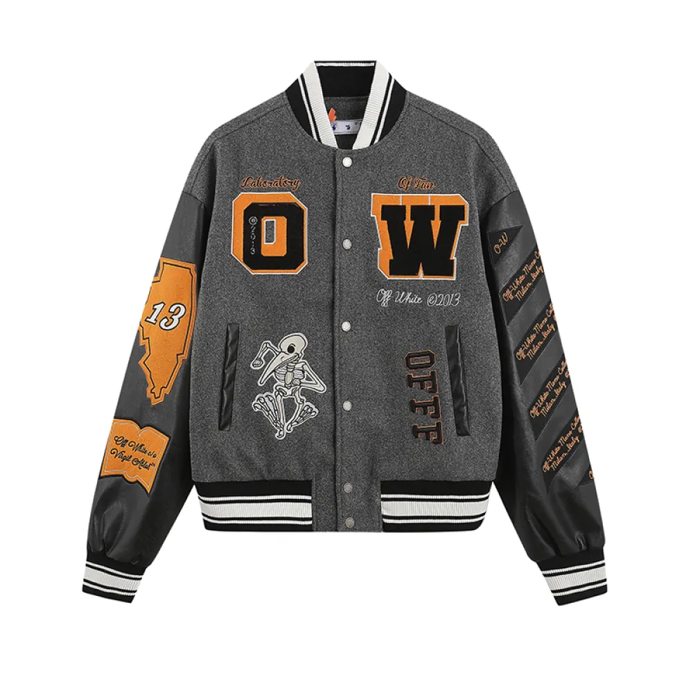 PKGoden Off White Jacket Black and Grey，S001