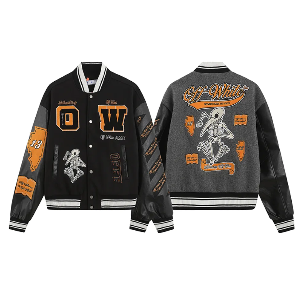 Off White Jacket Black and Grey，S001