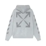 Off White Sweater  Handdrawn Zebra Arrow