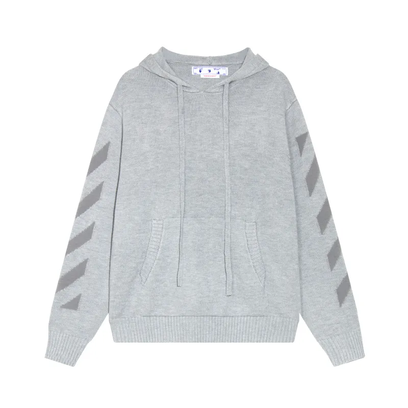 Off White Sweater  Handdrawn Zebra Arrow