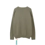 Off White Sweater Grayish green and black，365