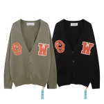 Off White Sweater Grayish green and black，365