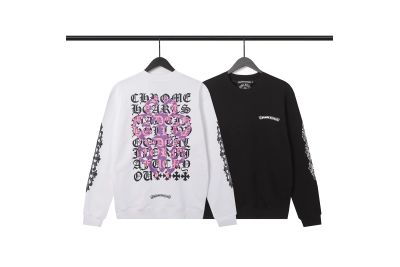 CHROME HEART Hoodie Black and White,8211 01