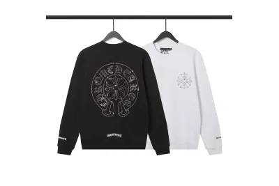  CHROME HEART Hoodie Black and White,8212 01