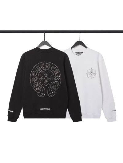  CHROME HEART Hoodie Black and White,8212 01