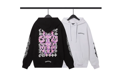  CHROME HEART Hoodie Black and White,8992 01