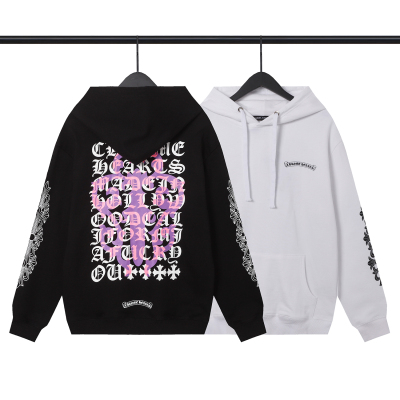 CHROME HEART Hoodies Black and White,8992 01