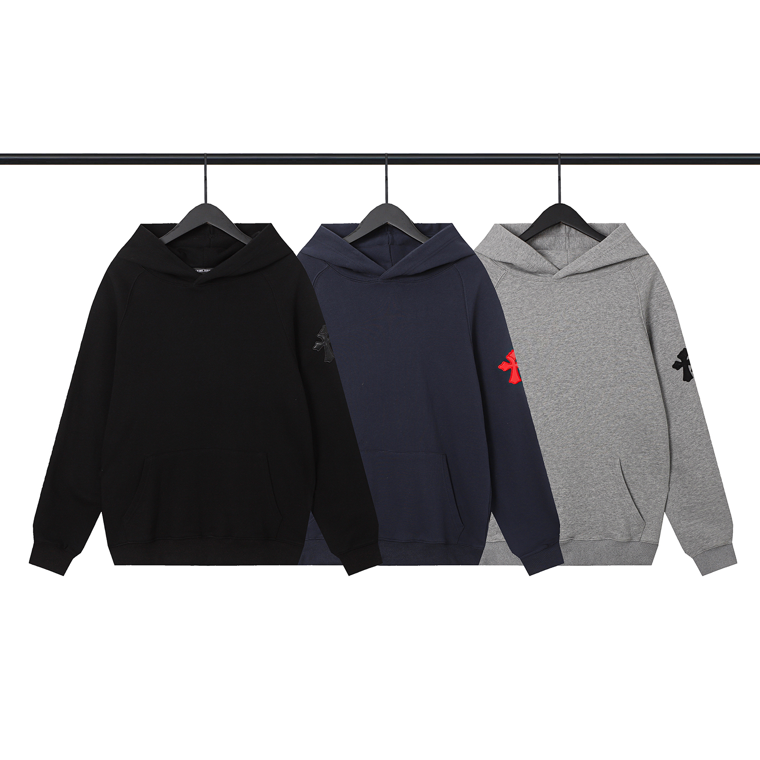  CHROME HEART Hoodies Black、Grey and Navy,8983