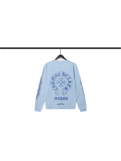  CHROME HEART Hoodie Blue,8225 02