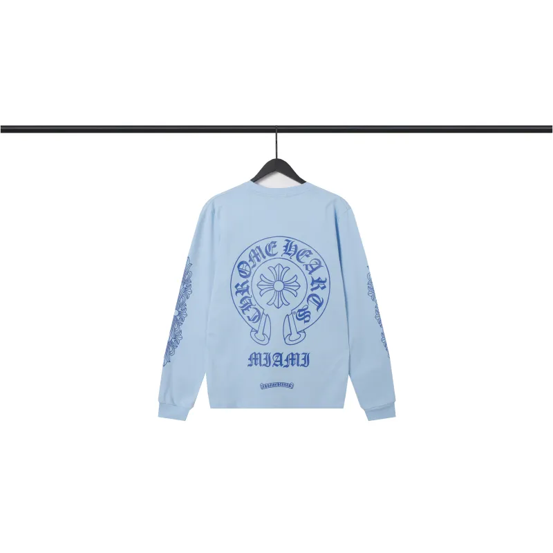 CHROME HEART Hoodies Blue,8225