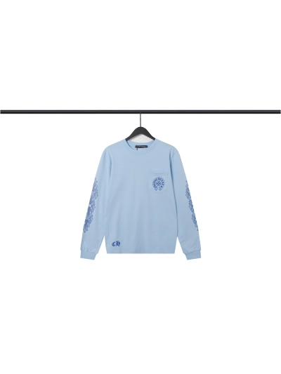  CHROME HEART Hoodie Blue,8225 01