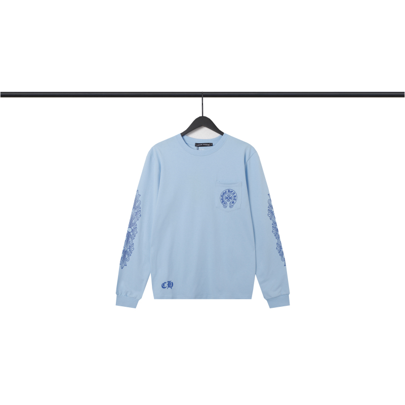  CHROME HEART Hoodies Blue,8225