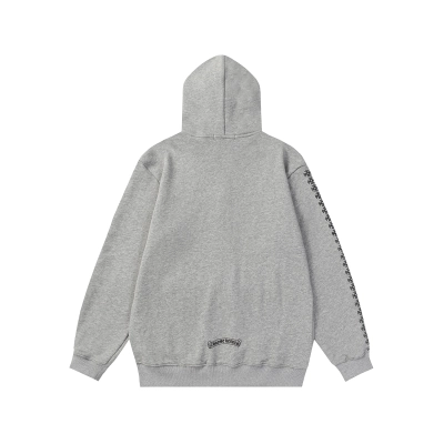  CHROME HEART Hoodie Grey,8555 02