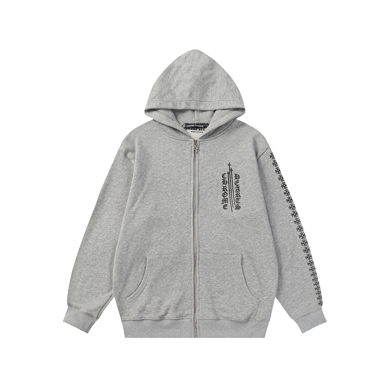  CHROME HEART Hoodies Grey,8555