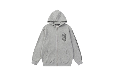  CHROME HEART Hoodie Grey,8555 01