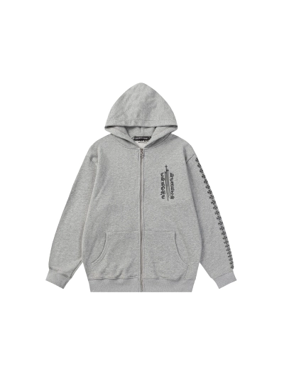  CHROME HEART Hoodie Grey,8555 01