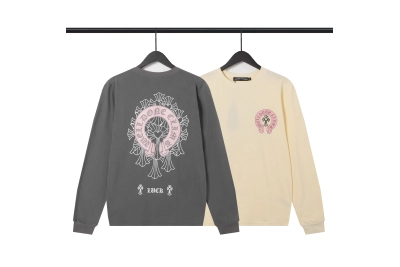  CHROME HEART Hoodie Grey and Beige,8221 01