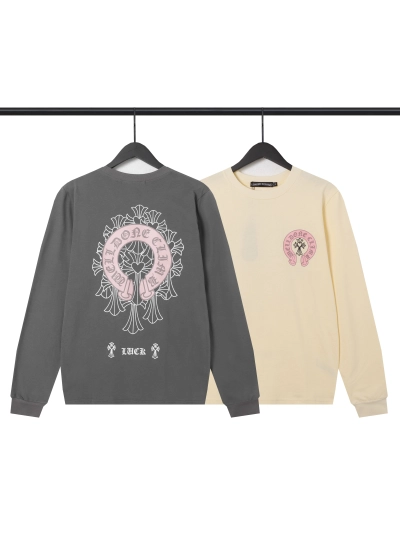  CHROME HEART Hoodie Grey and Beige,8221 01