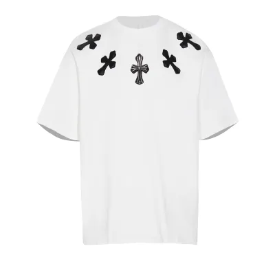CHROME HEART T-shirt  Black and White,K6032 02
