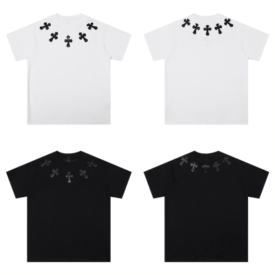 PKGoden CHROME HEART T-shirt  Black and White,K6032 01