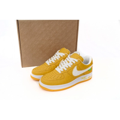 PK Louis Vuitton x Nike Air Force 1 Co Branded White Yellow 02