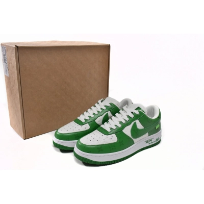 PK Louis Vuitton x Nike Air Force 1 White Green 7108-6 02