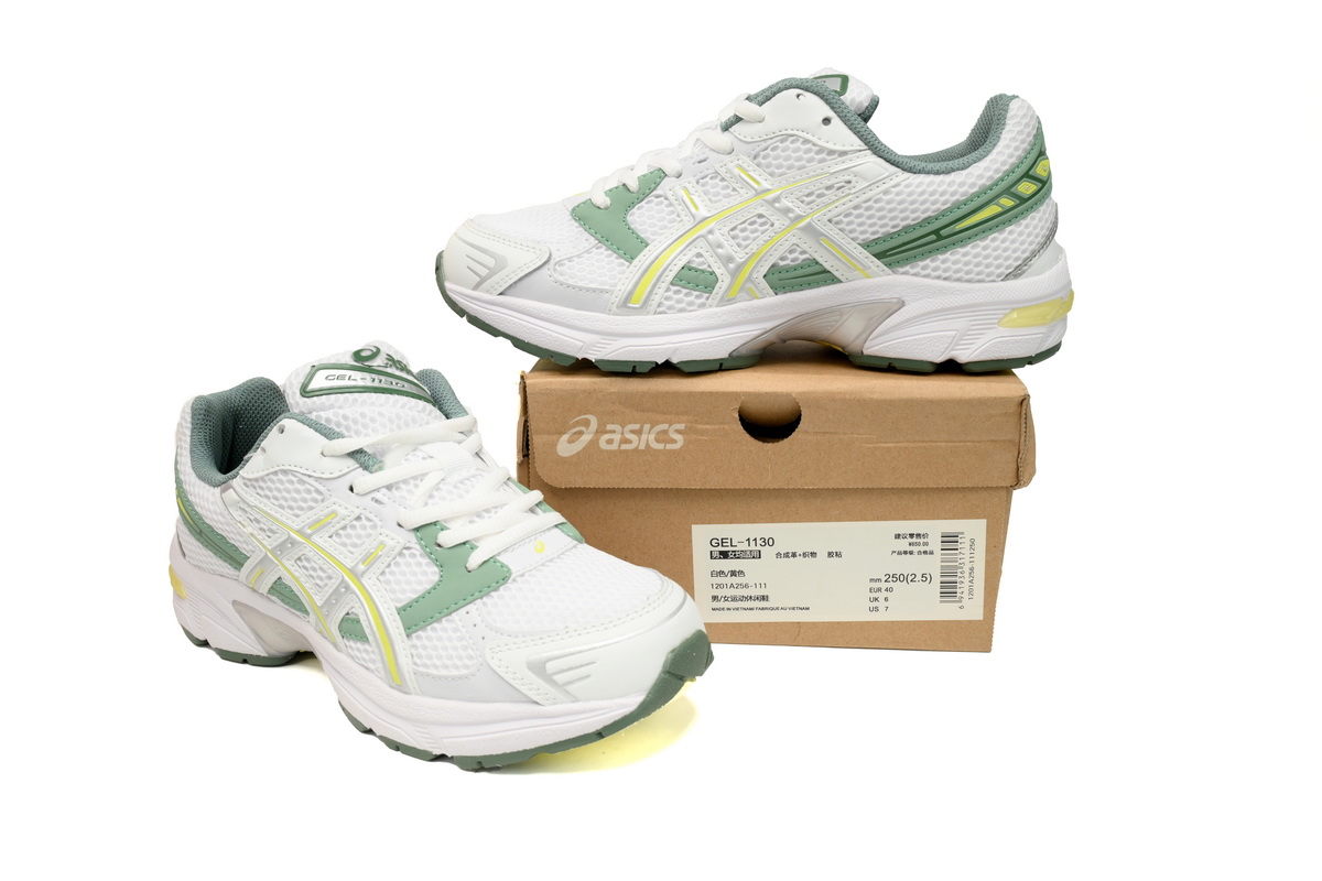 H12 Gallerv Department x Asics Gel-1130 Yellow, White, and Green,1201A256
