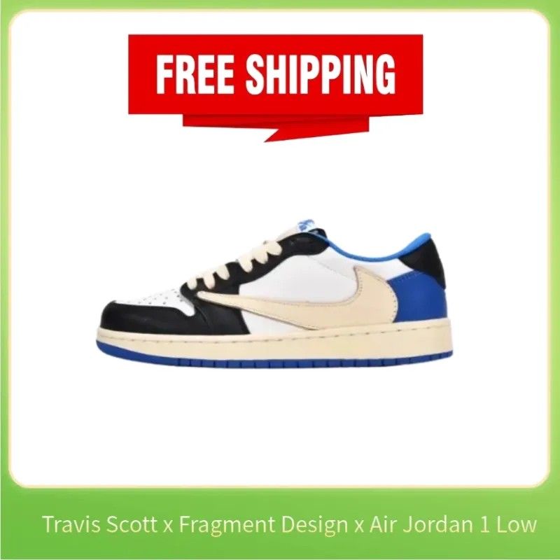 PK ❗❗Free shipping❗❗  Jordan 1 Low Fragment x Travis Scott, DM7866-140