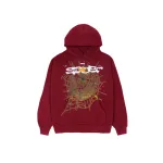  Sp5der Sp5der Logo Hoodie Maroon