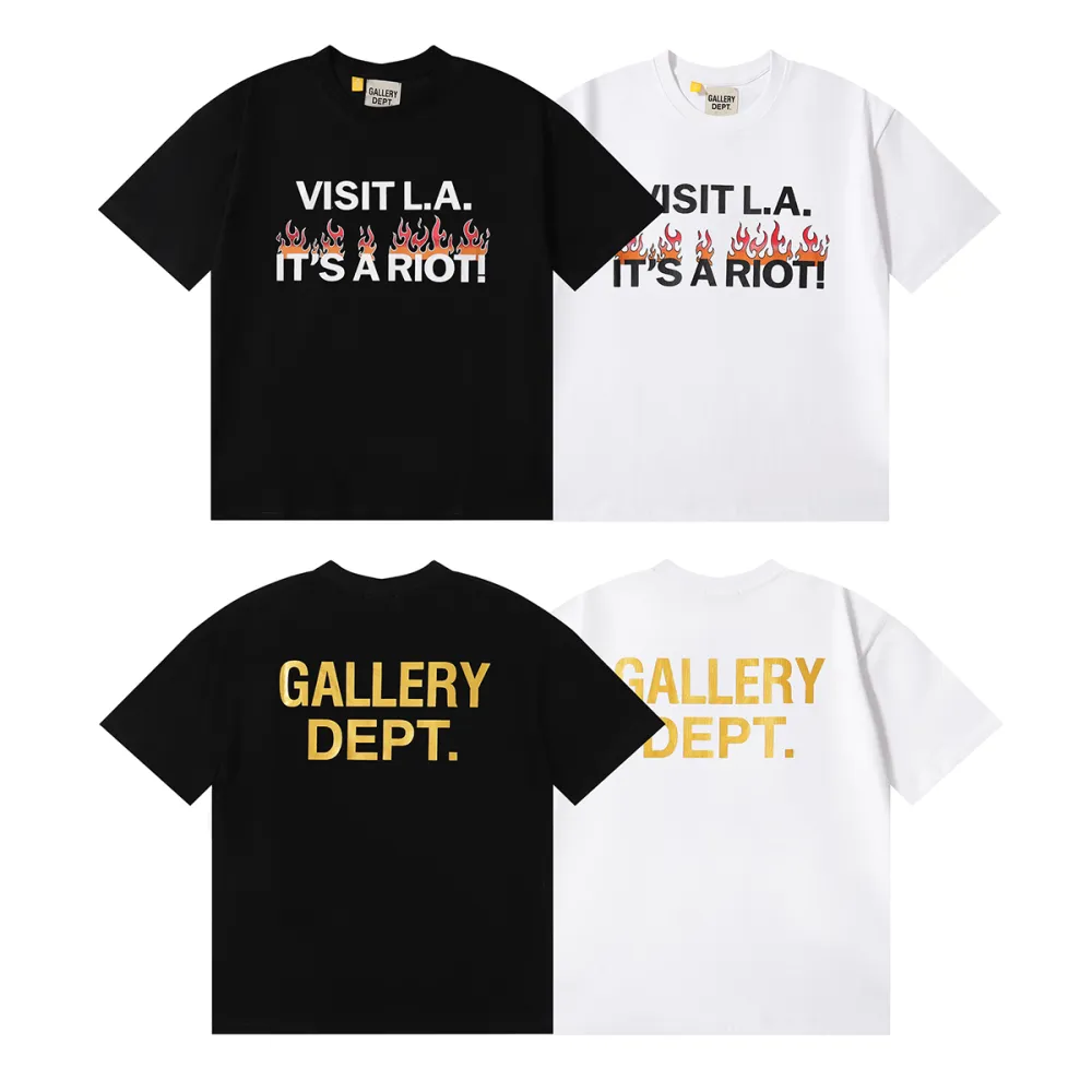 Gallery Dept T-Shirt- White Black 6057