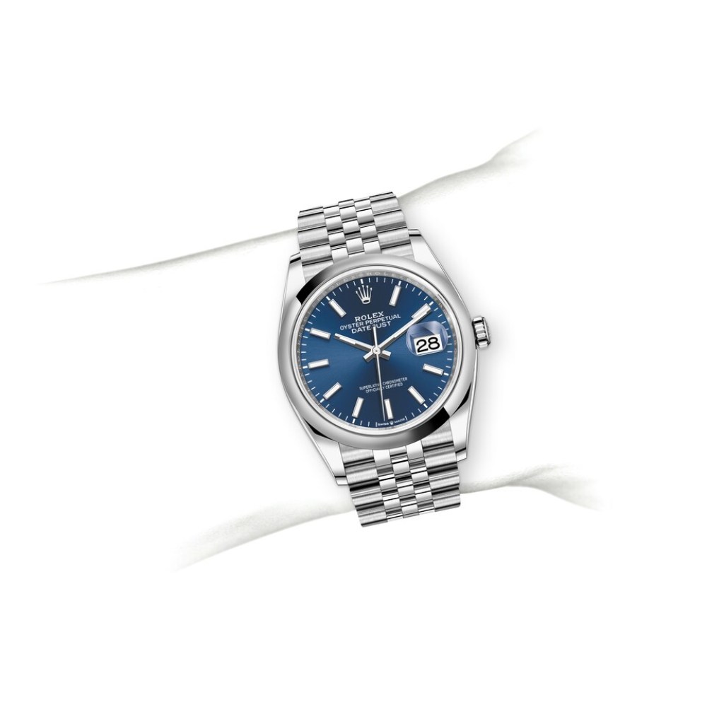 Rolex Datejust 36 Oyster-36 mm-Oystersteel and Reference 126200 m126200-0005 Watch