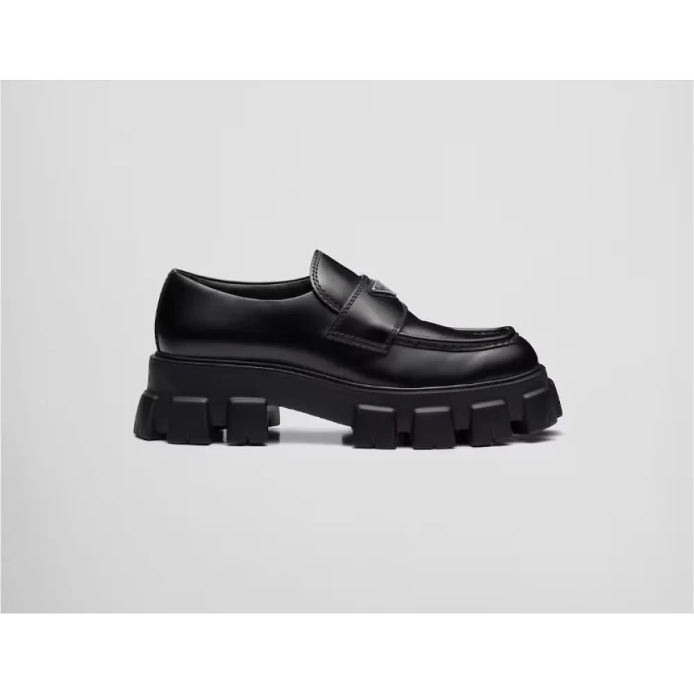 PK Pefectkicks Prada Monolith brushed leather loafers
