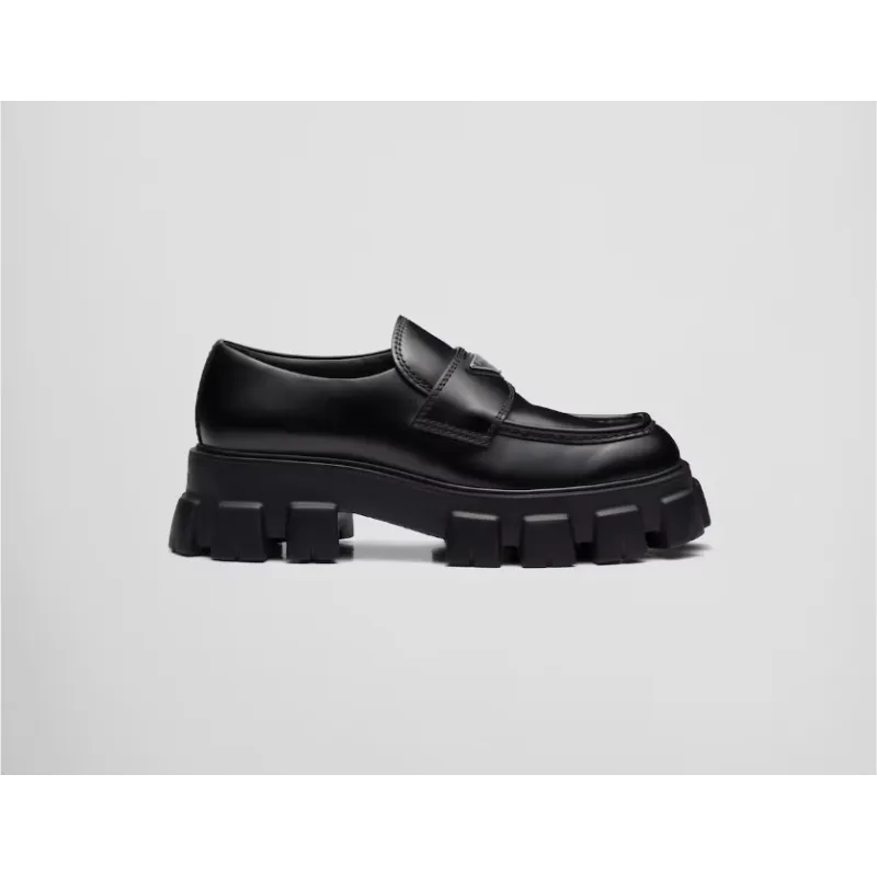 PK Pefectkicks Prada Monolith brushed leather loafers