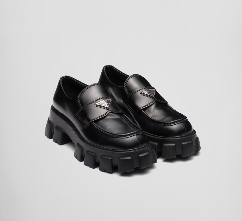 PK Pefectkicks Prada Monolith brushed leather loafers