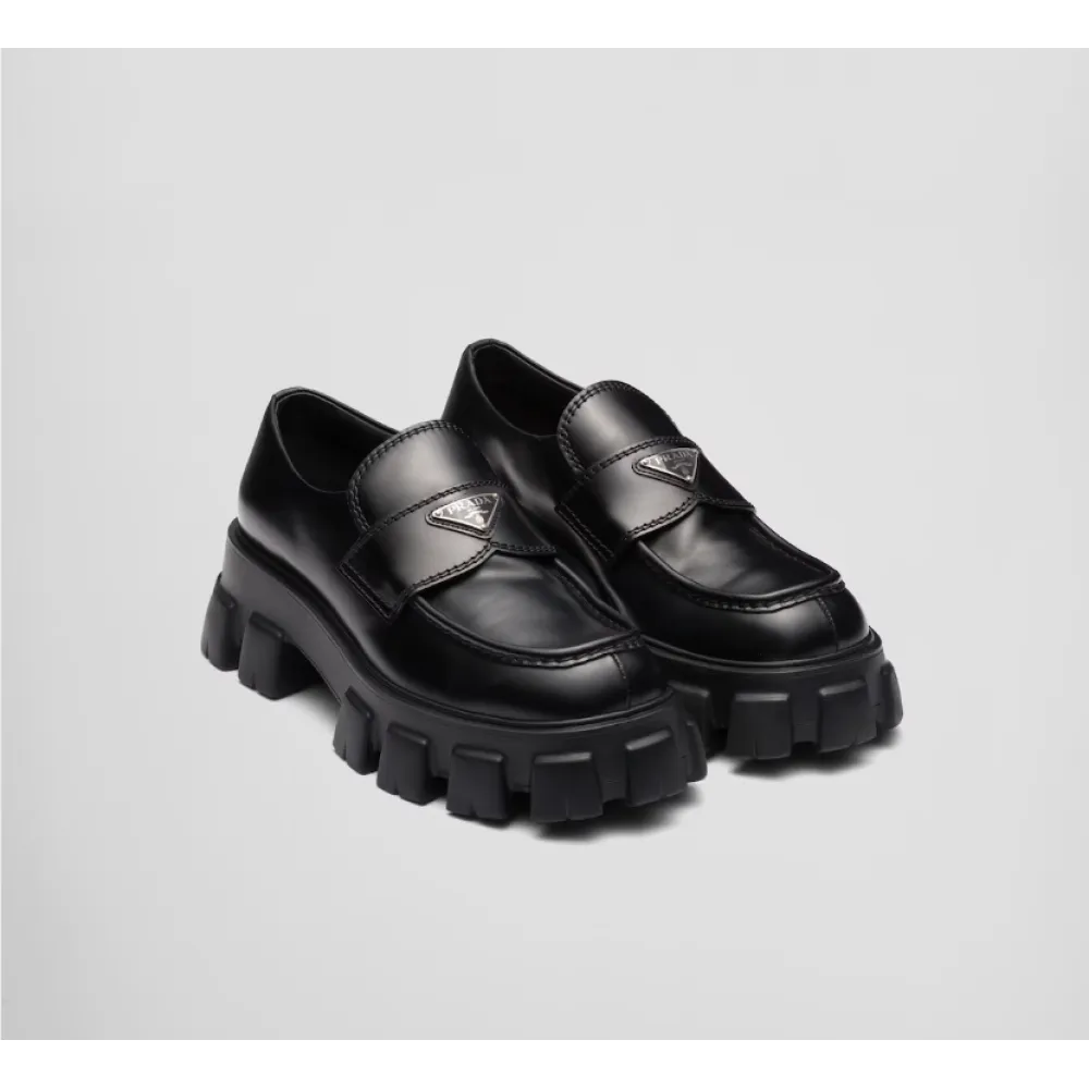 PK Pefectkicks Prada Monolith brushed leather loafers