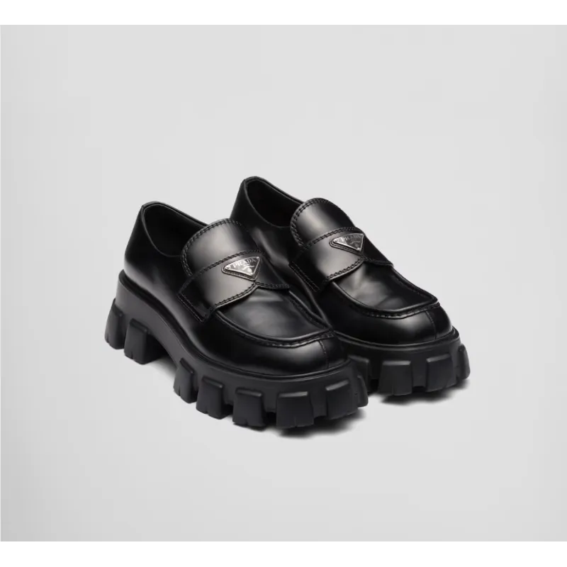 PK Pefectkicks Prada Monolith brushed leather loafers