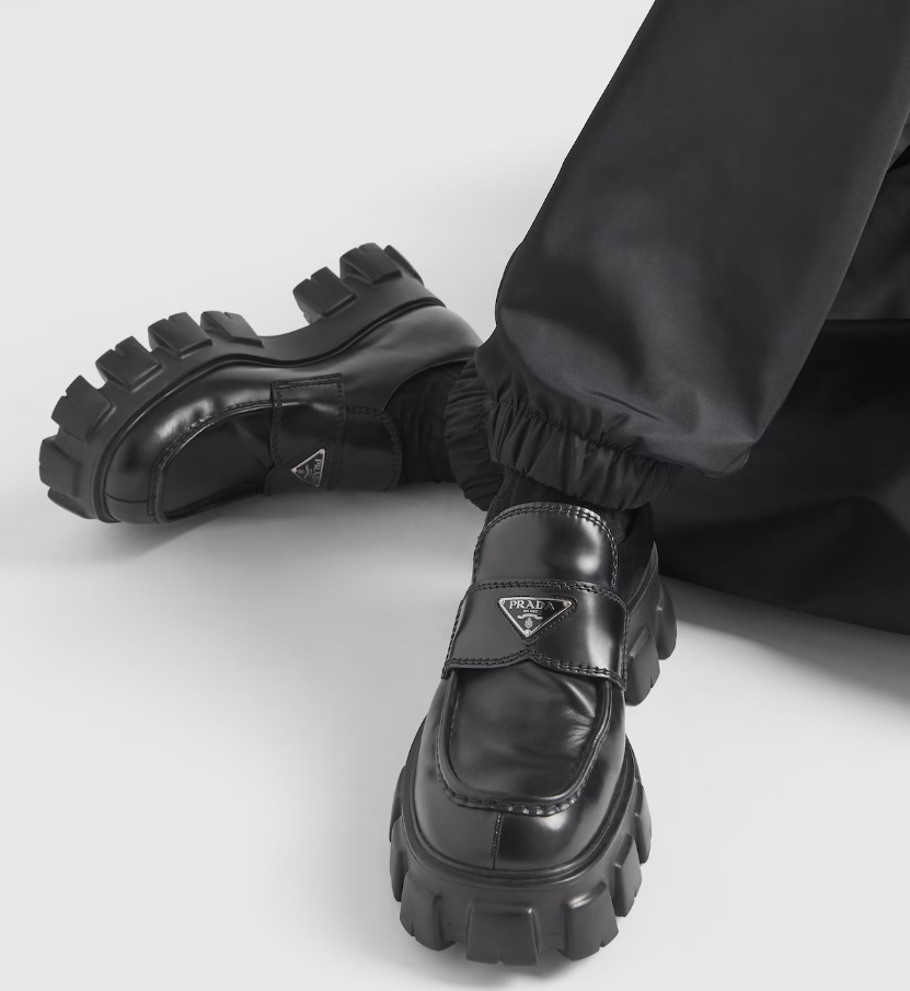 PK Pefectkicks Prada Monolith brushed leather loafers