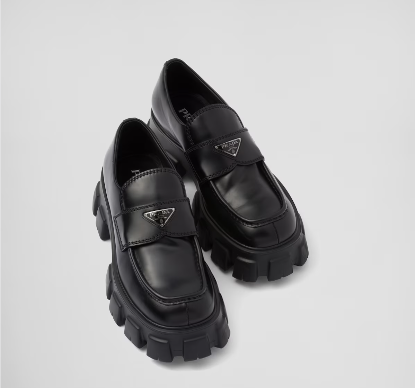 PK Pefectkicks Prada Monolith brushed leather loafers