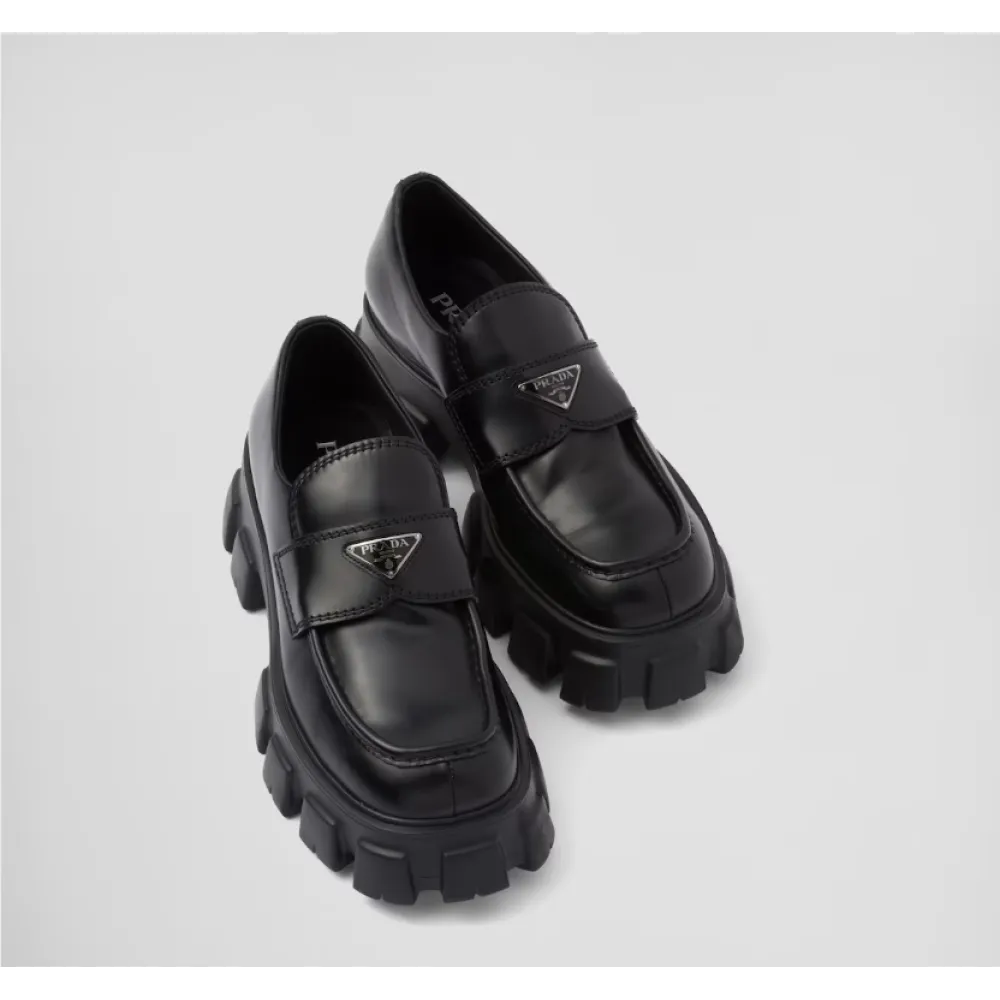 PK Pefectkicks Prada Monolith brushed leather loafers
