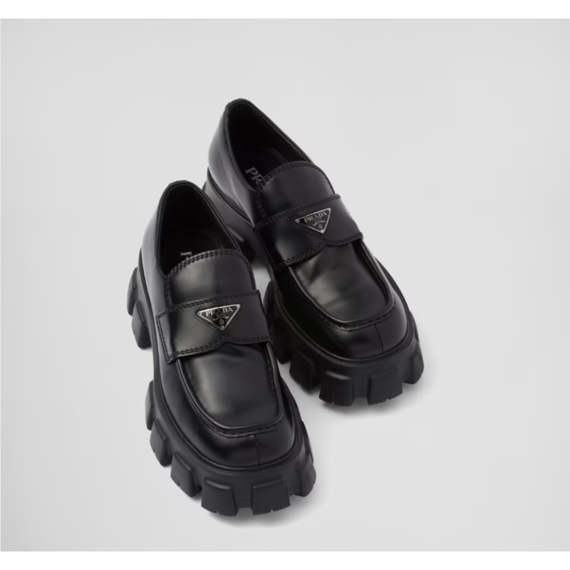 PK Pefectkicks Prada Monolith brushed leather loafers
