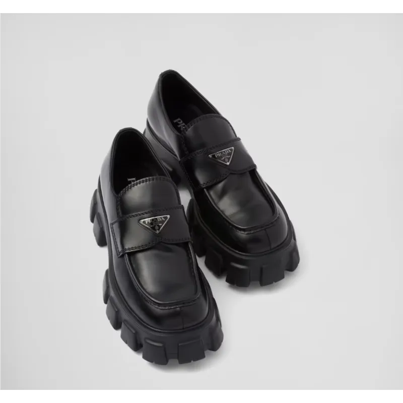 PK Pefectkicks Prada Monolith brushed leather loafers