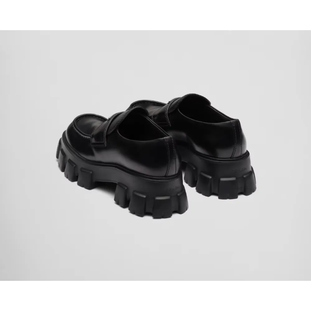 PK Pefectkicks Prada Monolith brushed leather loafers
