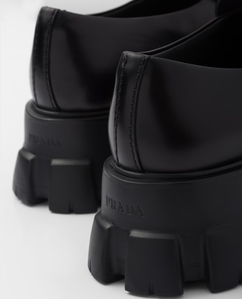 PK Pefectkicks Prada Monolith brushed leather loafers