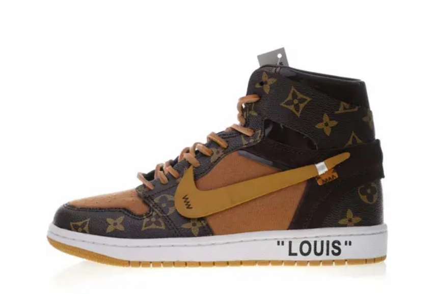H12 Air Jordan 1 X LV High LV Louis Vuitton OFF WHITE  554724-555