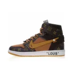 H12 Air Jordan 1 X LV High LV Louis Vuitton OFF WHITE  554724-555