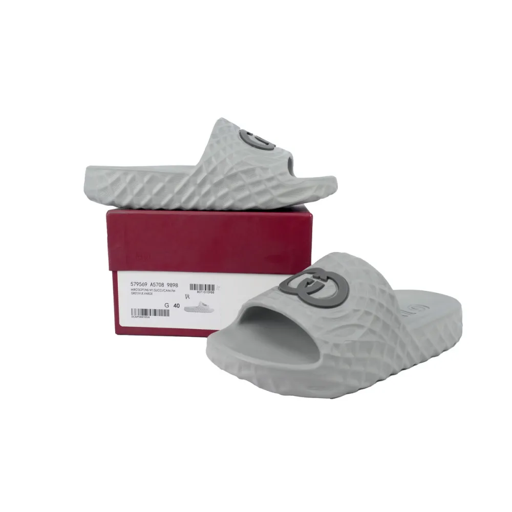 H12 Gucci Slippers Grey