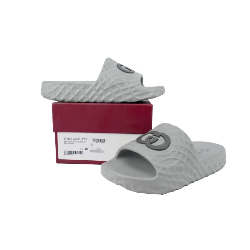 H12 Gucci Slippers Grey