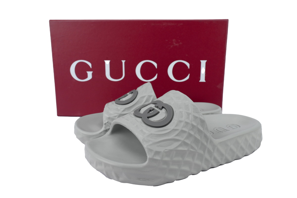 H12 Gucci Slippers Grey