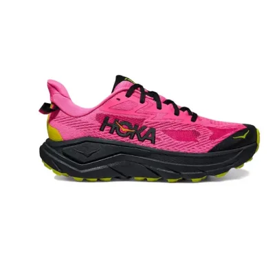 Get Hoka One One Challenger 8 Neon Rose Black Women 01