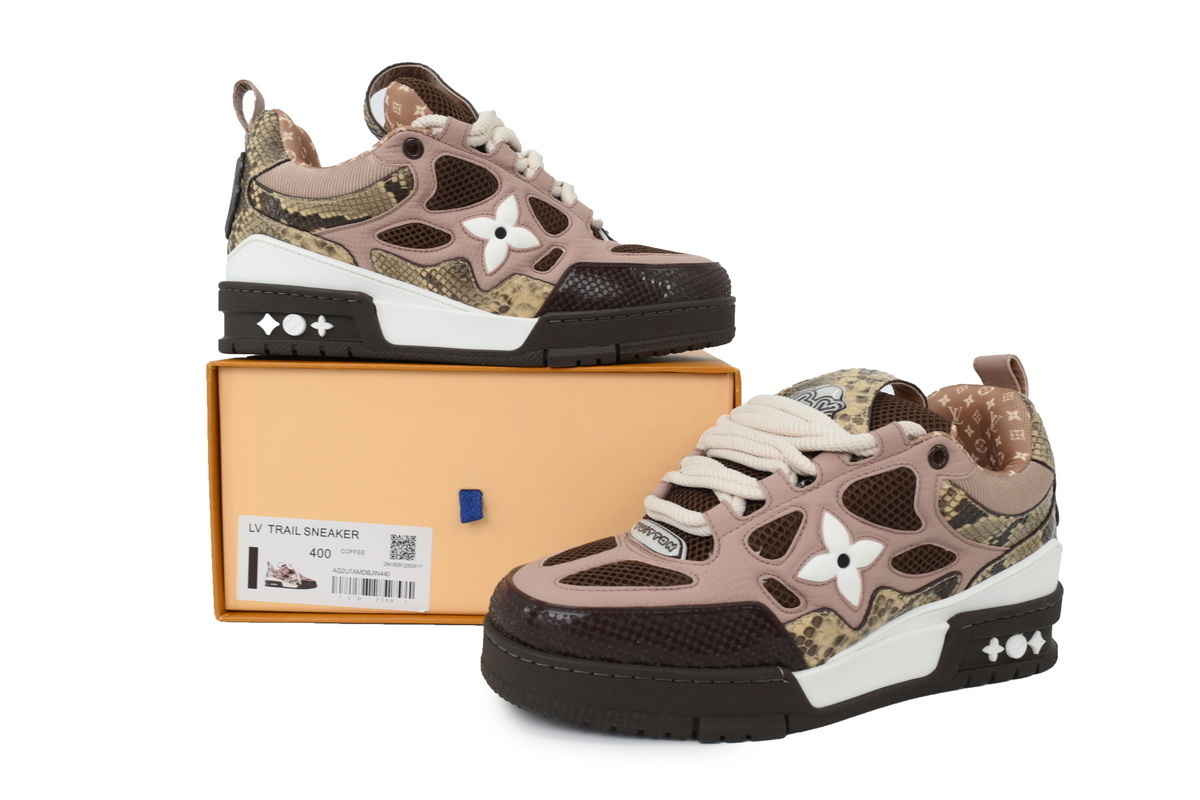 PK LOUIS VUITTON SKATE Khaki Colored Rhinestone